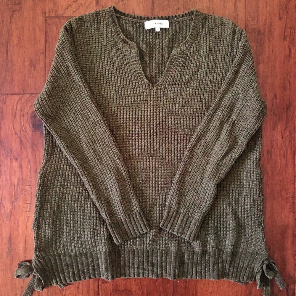 Anthropologie Olive Green Oversized Sweater